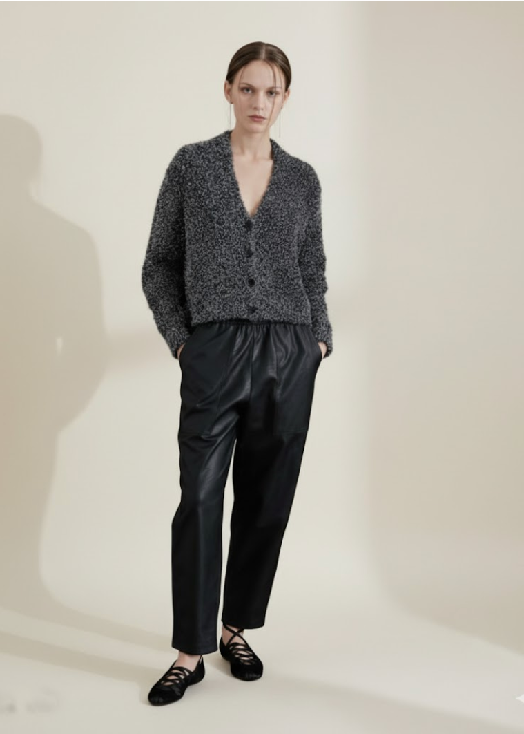Cardigan noir à paillettes argentées