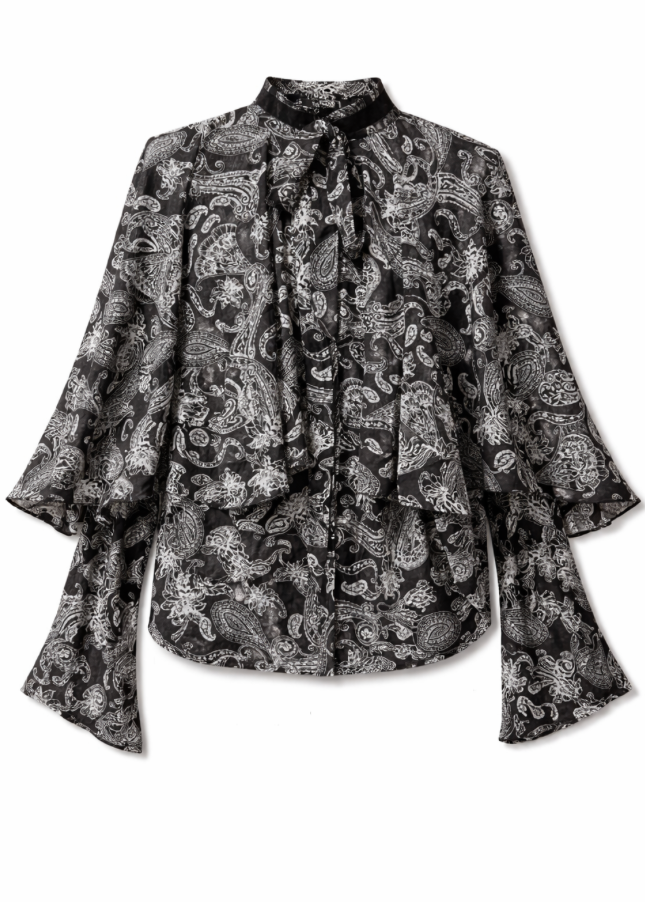 Chemisier volant effet bandana