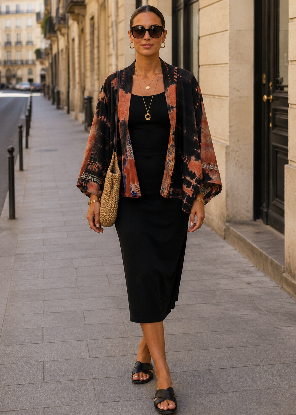 Kimono réversible 100% soie