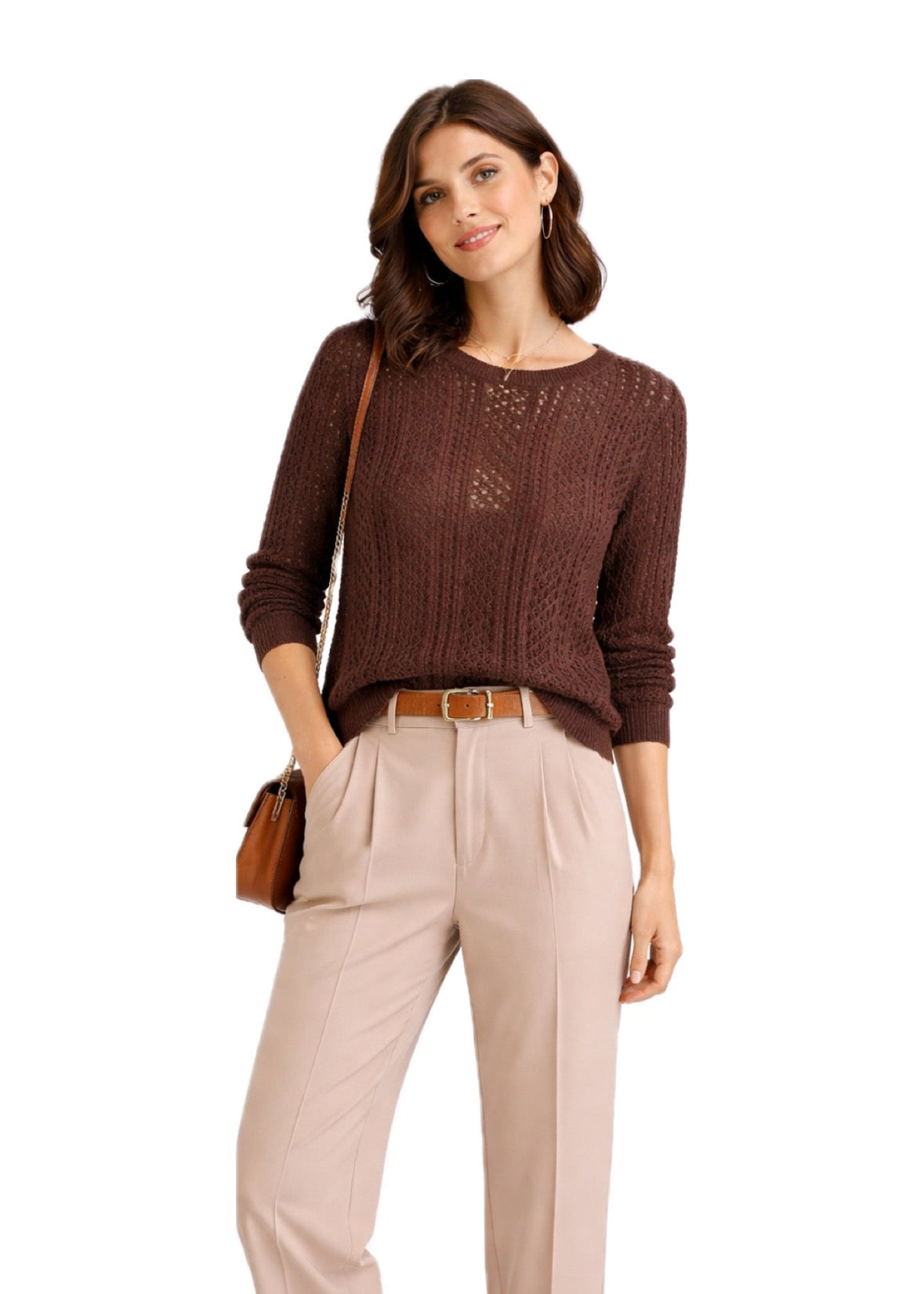 Pull léger légèrement transparent