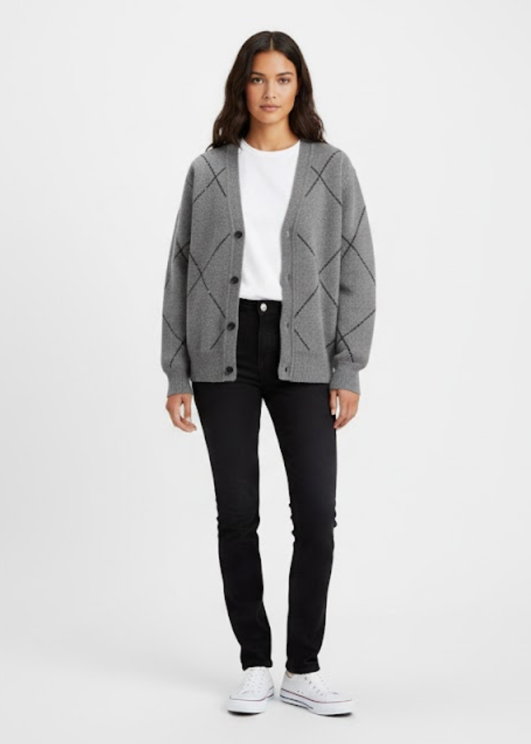 Cardigan Oversize Gris