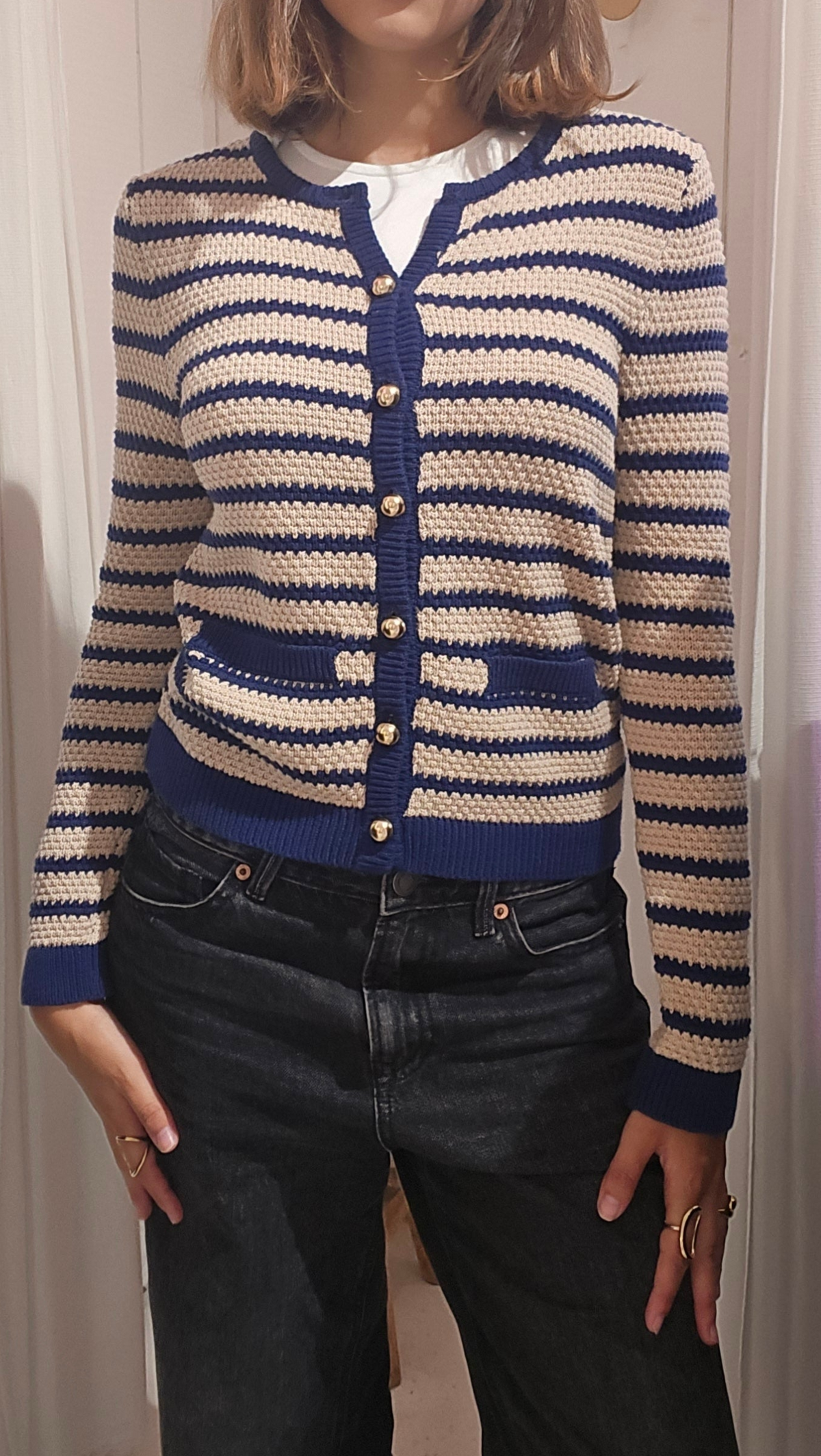 Cardigan marinière
