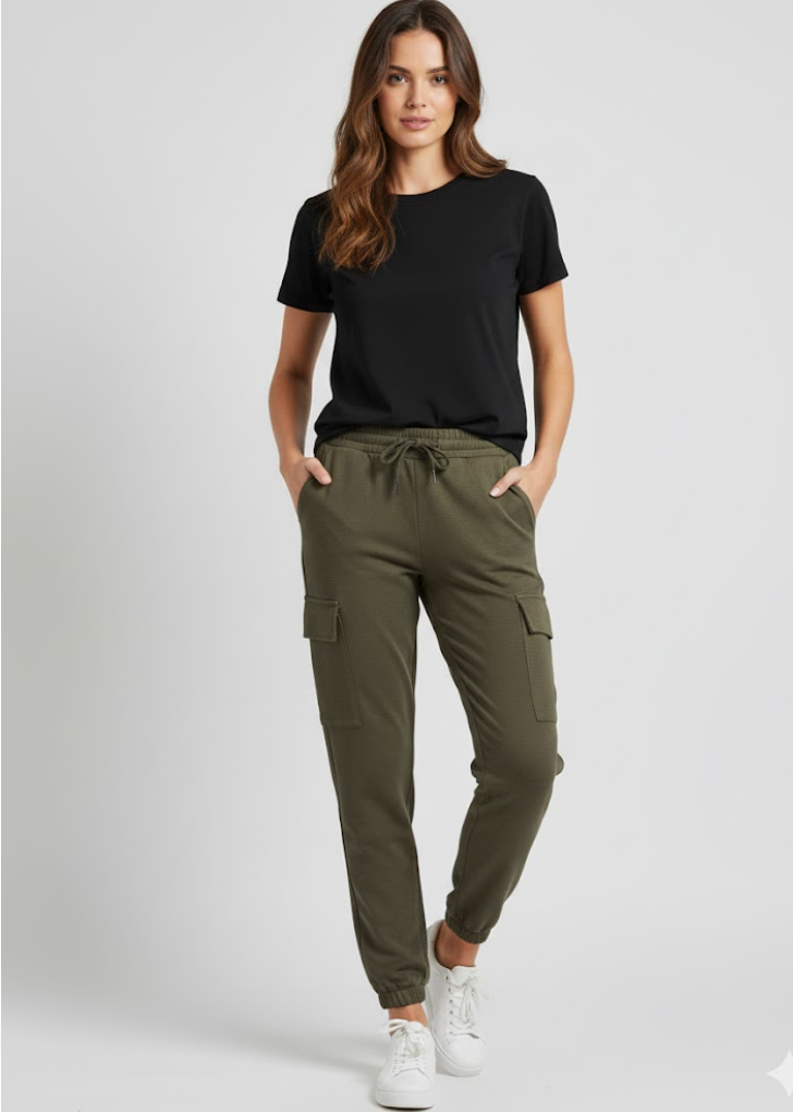 Pantalon style cargo kaki