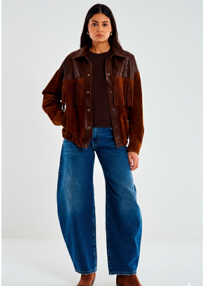 Veste à frange